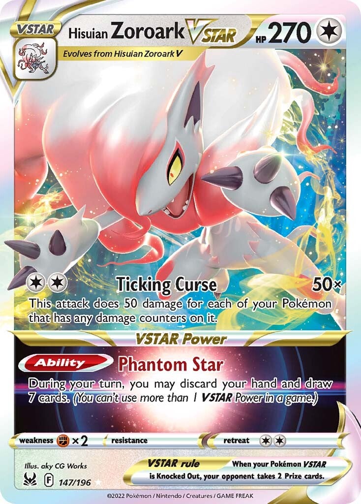 Hisuian Zoroark VSTAR (147/196) [Sword & Shield: Lost Origin] | Clutch Gaming