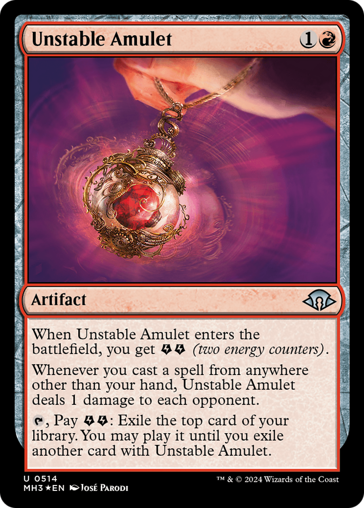 Unstable Amulet (Ripple Foil) [Modern Horizons 3] | Clutch Gaming