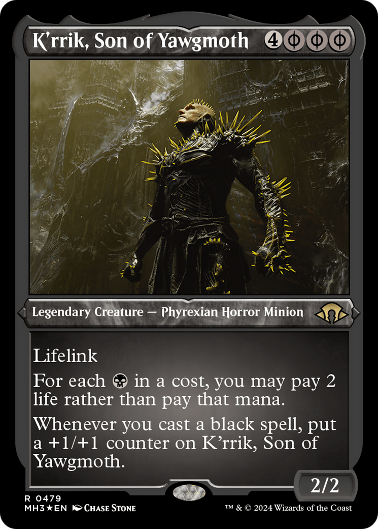 K'rrik, Son of Yawgmoth (Foil Etched) [Modern Horizons 3] | Clutch Gaming