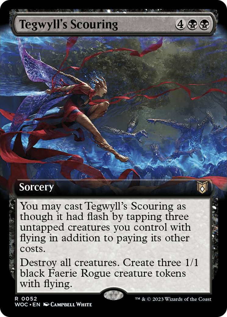 Tegwyll's Scouring (Extended Art) [Wilds of Eldraine Commander] | Clutch Gaming