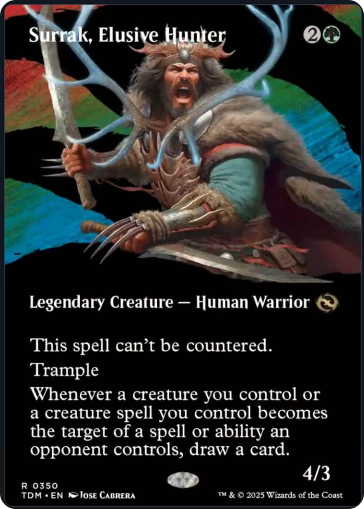 Surrak, Elusive Hunter (Borderless) [Tarkir: Dragonstorm] | Clutch Gaming