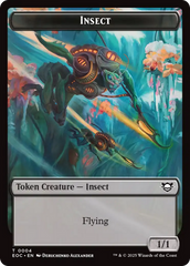 Insect // Golem (0013) Double-Sided Token [Edge of Eternities Commander Tokens] | Clutch Gaming