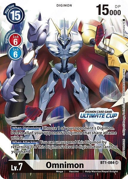 Omnimon [BT1-084] (April Ultimate Cup 2022) [Release Special Booster Promos] | Clutch Gaming