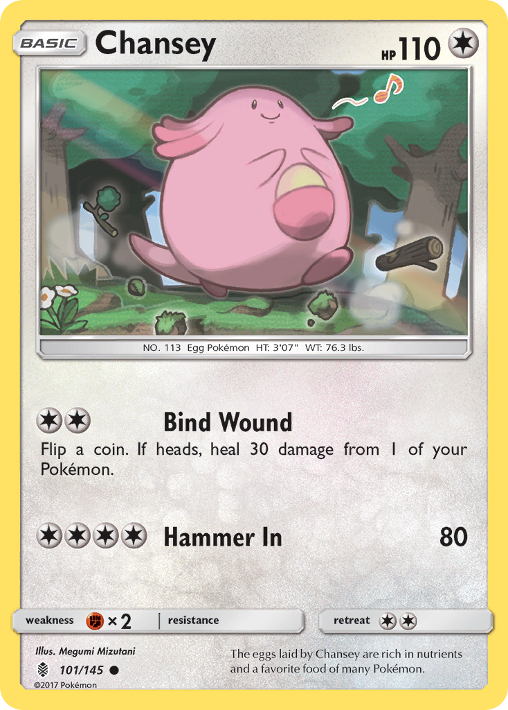 Chansey (101/145) [Sun & Moon: Guardians Rising] | Clutch Gaming