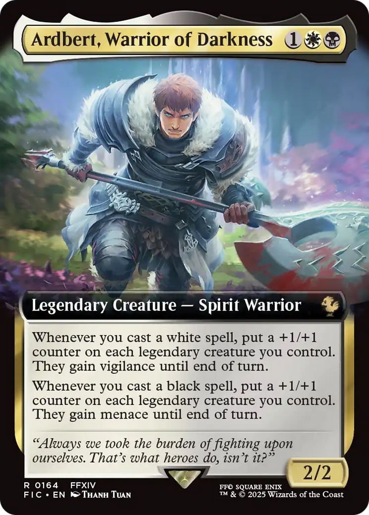 Ardbert, Warrior of Darkness (Extended Art) [FINAL FANTASY Commander] | Clutch Gaming