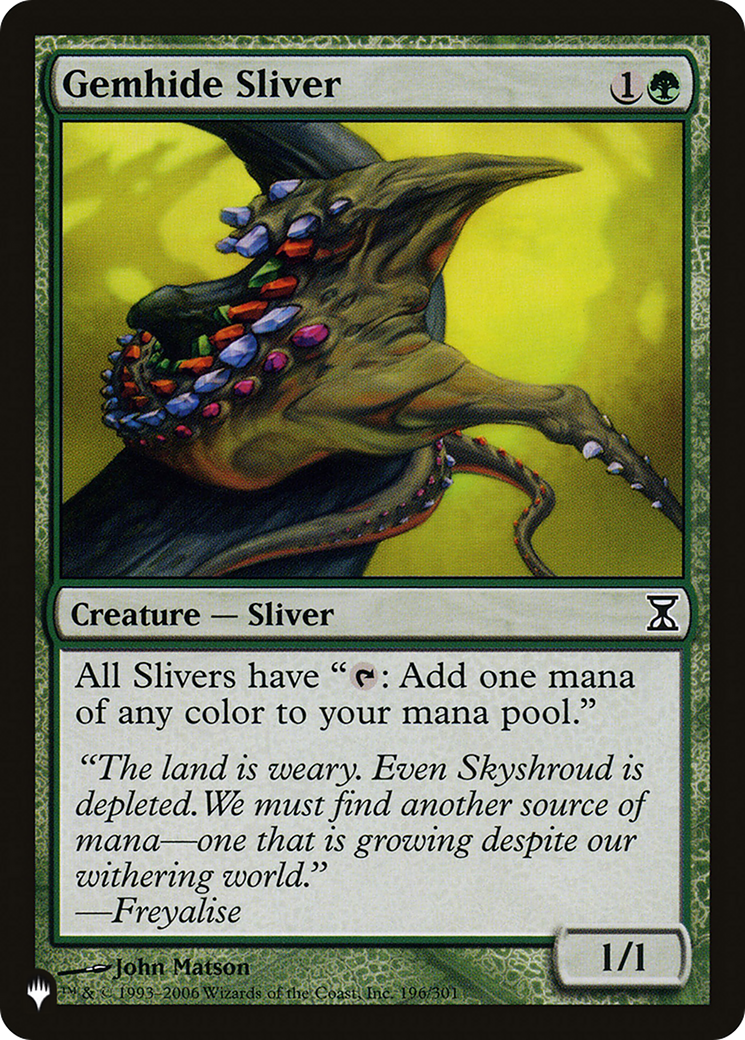 Gemhide Sliver [The List Reprints] | Clutch Gaming