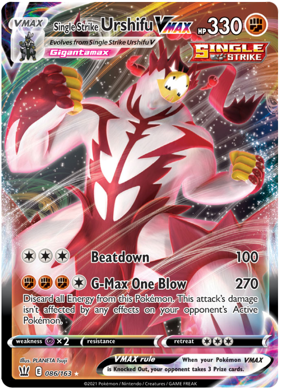 Single Strike Urshifu VMAX (086/163) (Jumbo Card) [Sword & Shield: Battle Styles] | Clutch Gaming