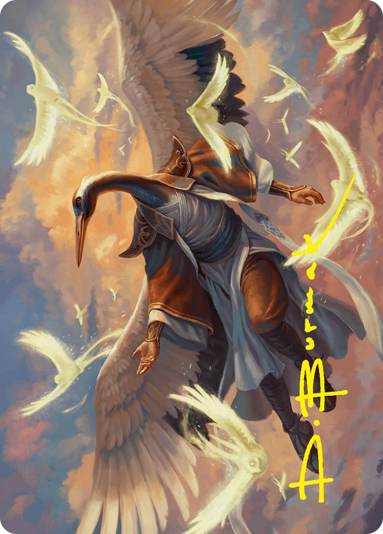 Kykar, Zephyr Awakener Art Card (16/54) (Gold-Stamped Signature) [Foundations Art Series] | Clutch Gaming