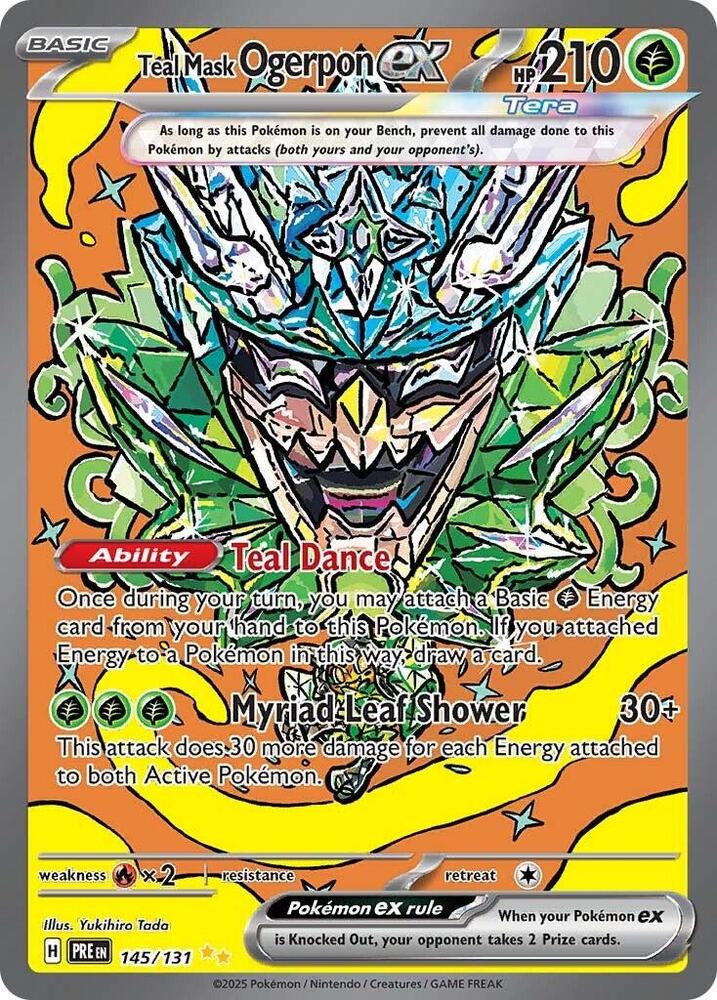 Teal Mask Ogerpon ex (145/131) [Scarlet & Violet: Prismatic Evolutions] | Clutch Gaming