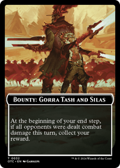 Bounty: Gorra Tash and Silas // Bounty Rules Double-Sided Token [Outlaws of Thunder Junction Commander Tokens] | Clutch Gaming