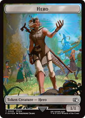 Spirit // Hero (0026) Double-Sided Token (Surge Foil) [FINAL FANTASY Commander Tokens] | Clutch Gaming