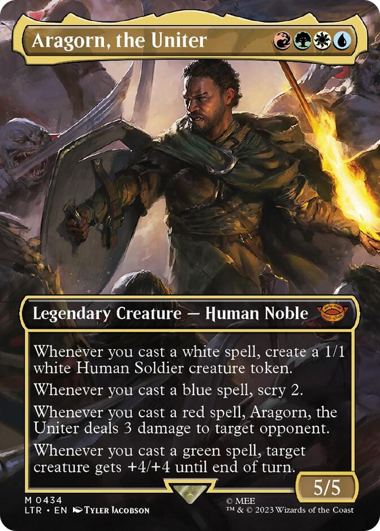 Aragorn, the Uniter (Borderless Alternate Art) [The Lord of the Rings: Tales of Middle-Earth] | Clutch Gaming