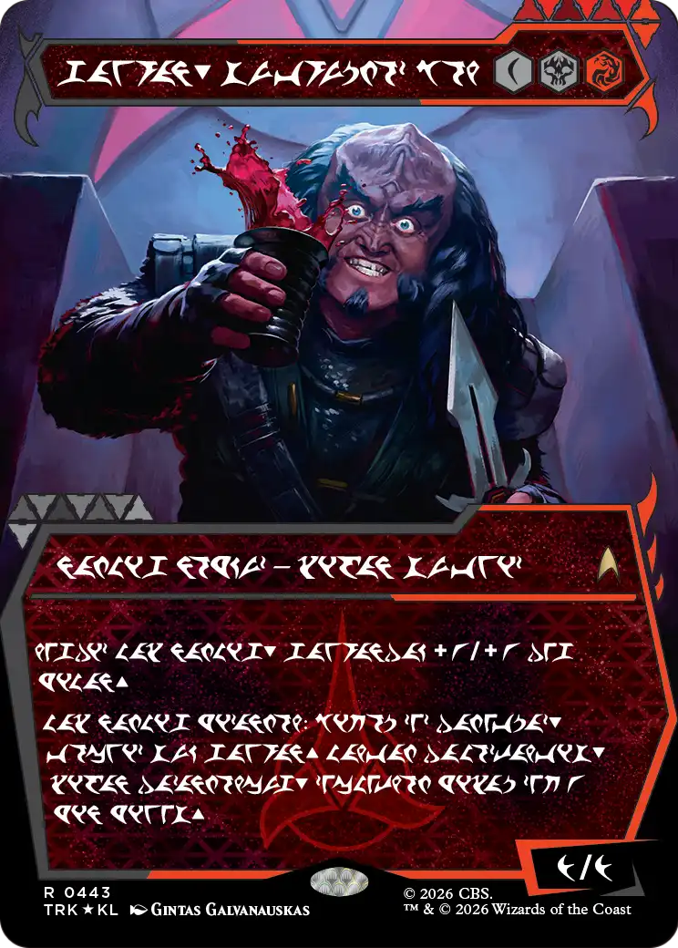 Gowron, Eager for Battle (Showcase) (Klingon) [Star Trek] | Clutch Gaming