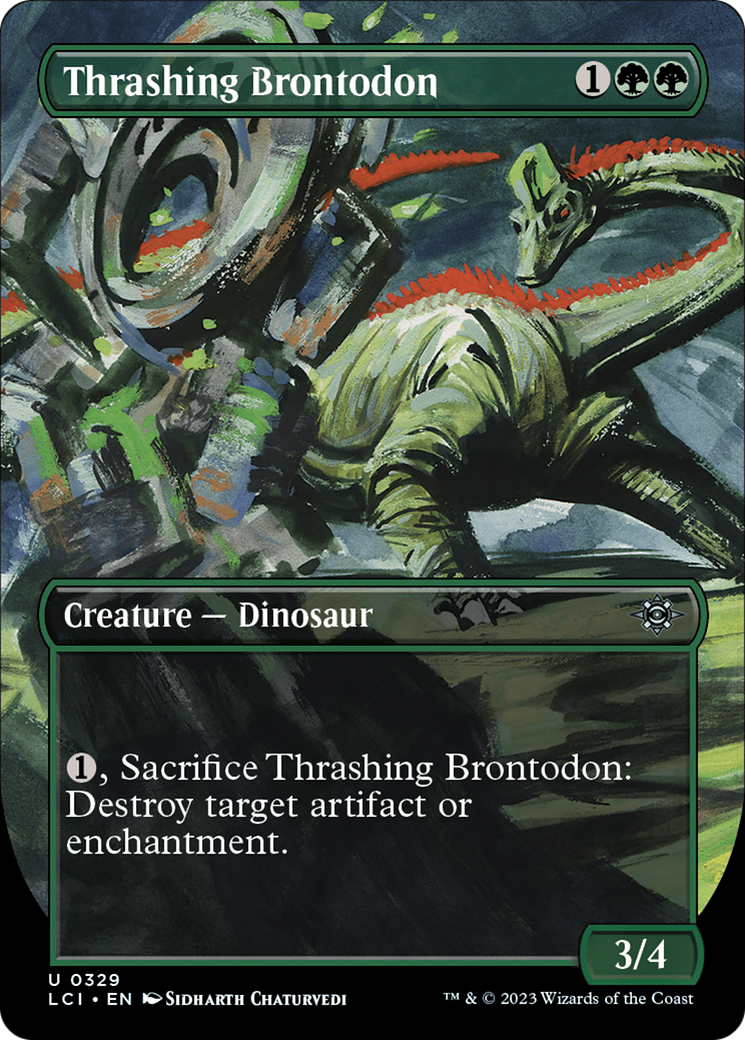 Thrashing Brontodon (Borderless) [The Lost Caverns of Ixalan] | Clutch Gaming