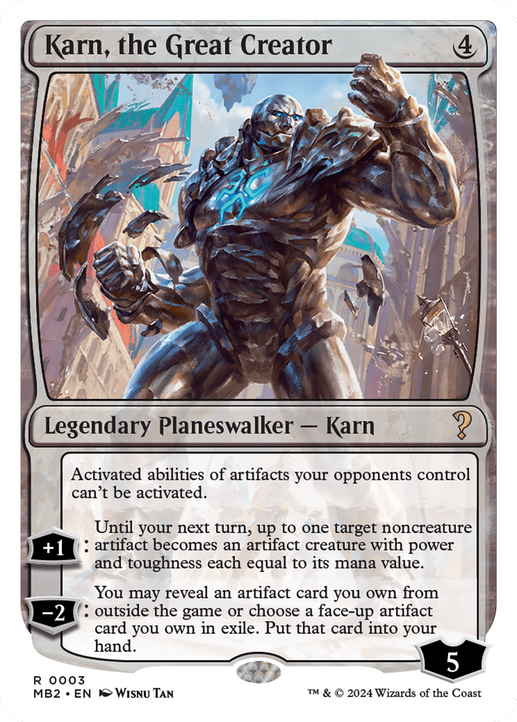 Karn, the Great Creator (White Border) [Mystery Booster 2] | Clutch Gaming