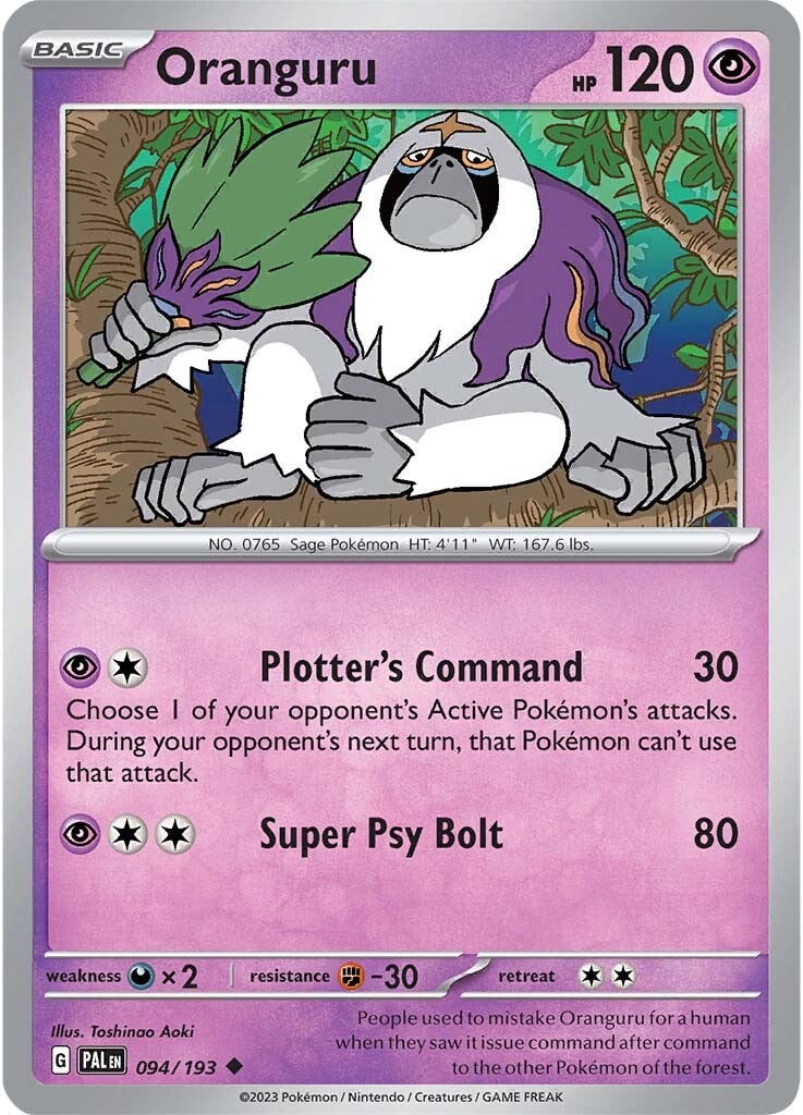 Oranguru (094/193) [Scarlet & Violet: Paldea Evolved] | Clutch Gaming