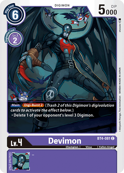 Devimon [BT4-081] [Great Legend] | Clutch Gaming