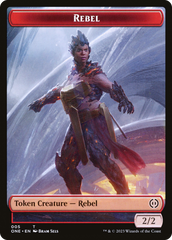 Rebel // Drone Double-Sided Token [Phyrexia: All Will Be One Tokens] | Clutch Gaming