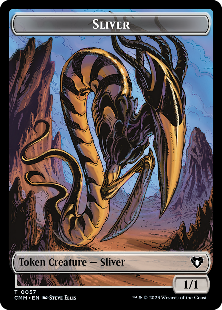 Sliver Army // Sliver Double-Sided Token [Commander Masters Tokens] | Clutch Gaming