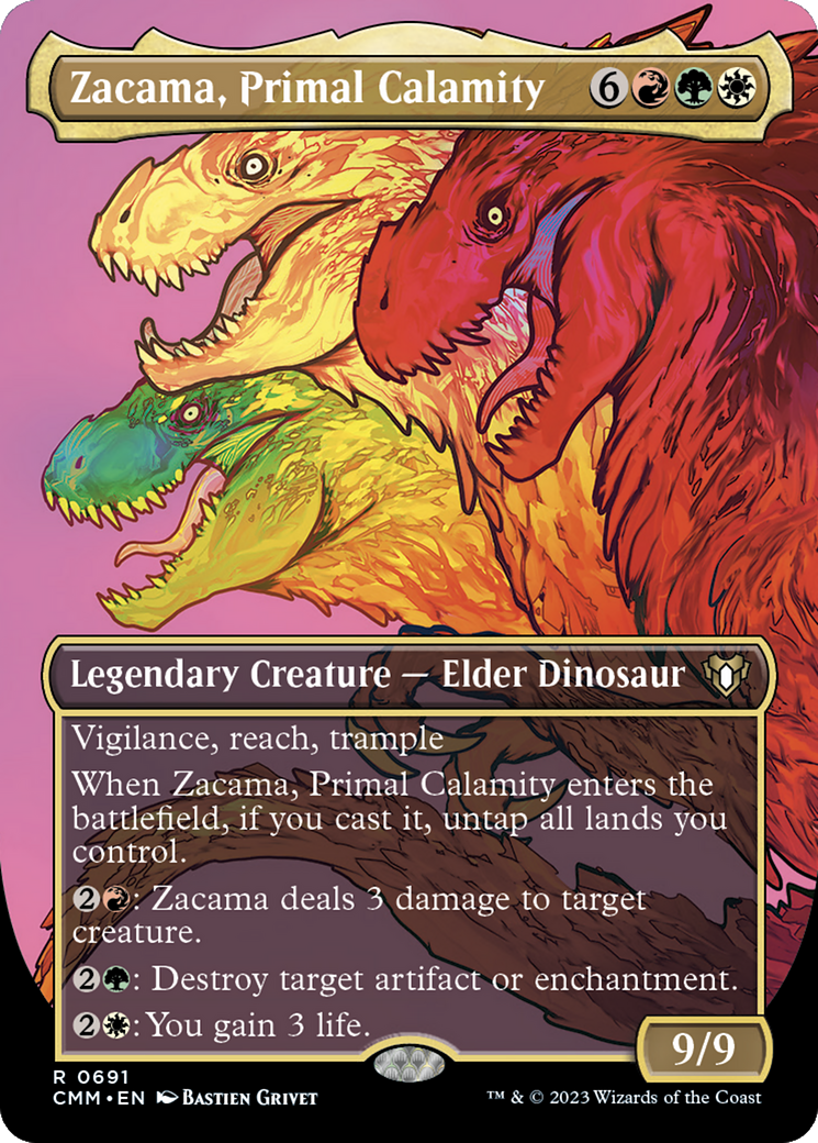 Zacama, Primal Calamity (Borderless Profile) [Commander Masters] | Clutch Gaming