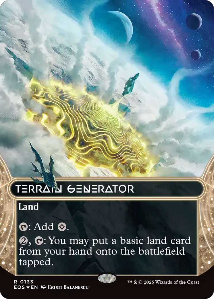 Terrain Generator (0133) (Borderless) (Galaxy Foil) [Edge of Eternities: Stellar Sights] | Clutch Gaming
