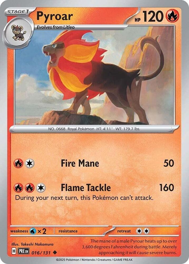 Pyroar (016/131) [Scarlet & Violet: Prismatic Evolutions] | Clutch Gaming