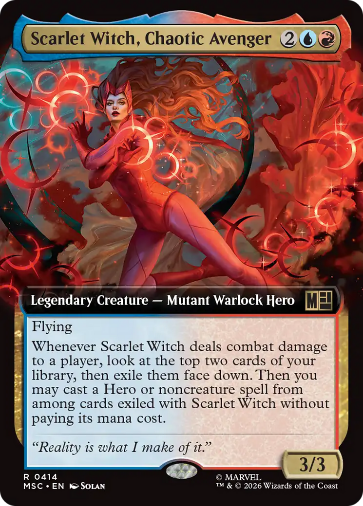Scarlet Witch, Chaotic Avenger (Extended Art) [Marvel Super Heroes Commander] | Clutch Gaming