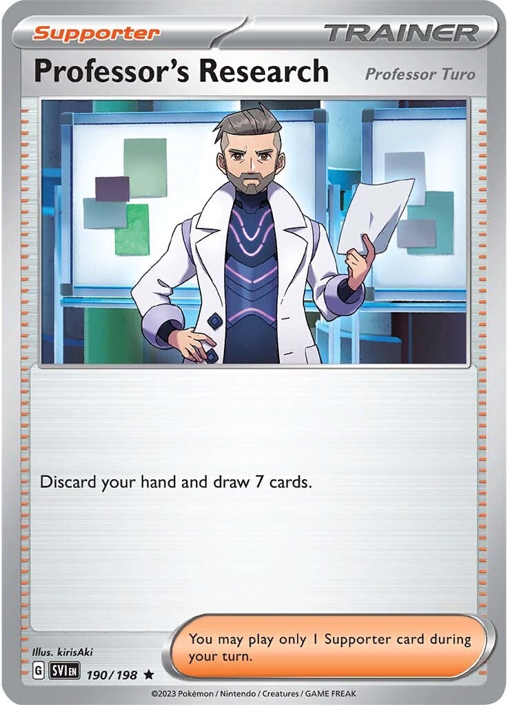 Professor's Research (Professor Turo) (190/198) [Scarlet & Violet: Base Set] | Clutch Gaming