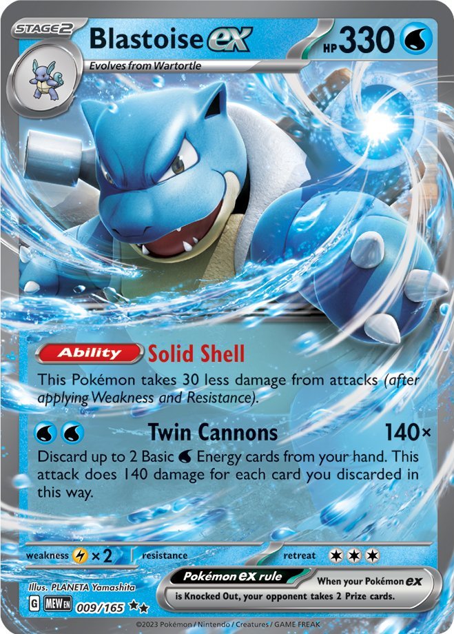 Blastoise ex (009/165) [Scarlet & Violet: 151] | Clutch Gaming