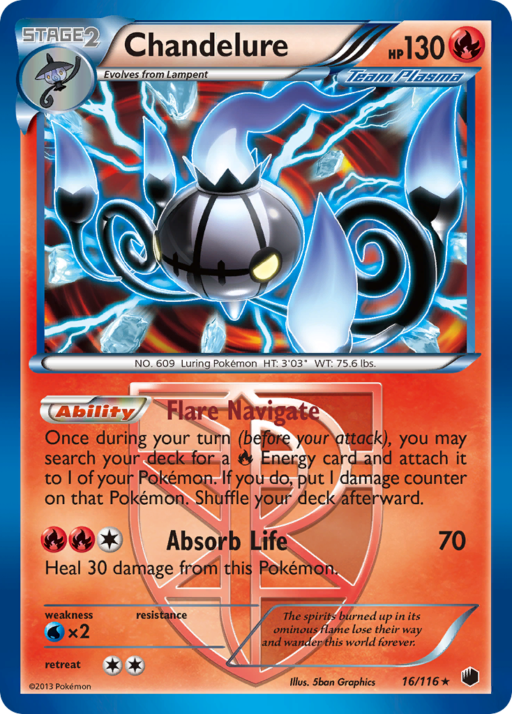 Chandelure (16/116) [Black & White: Plasma Freeze] | Clutch Gaming