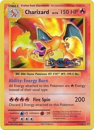 Charizard (11/108) (XY Evolutions Prerelease) [XY: Black Star Promos] | Clutch Gaming