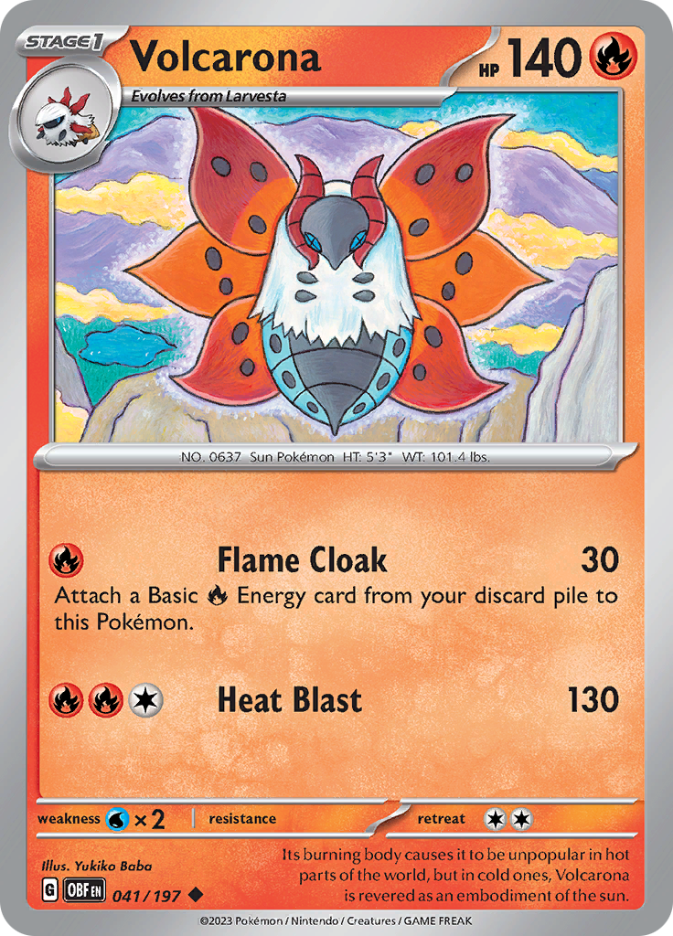 Volcarona (041/197) [Scarlet & Violet: Obsidian Flames] | Clutch Gaming