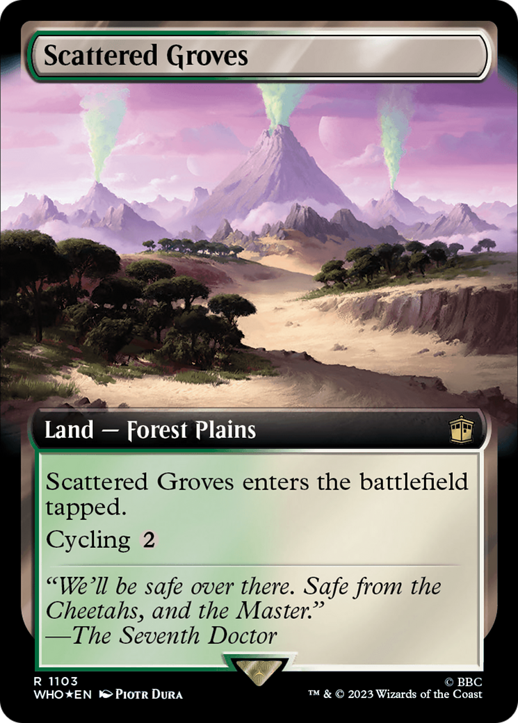 Scattered Groves (Extended Art) (Surge Foil) [Doctor Who] | Clutch Gaming