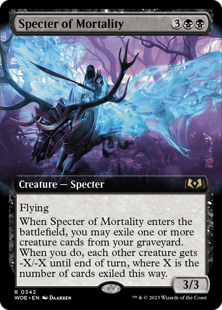 Specter of Mortality (Extended Art) [Wilds of Eldraine] | Clutch Gaming