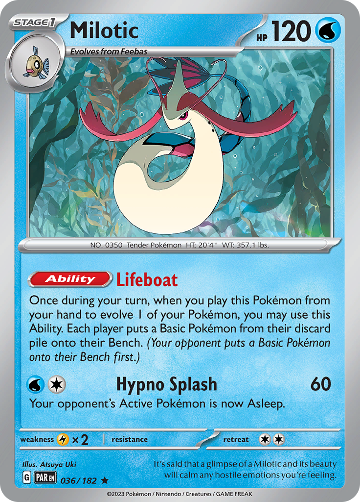 Milotic (036/182) [Scarlet & Violet: Paradox Rift] | Clutch Gaming