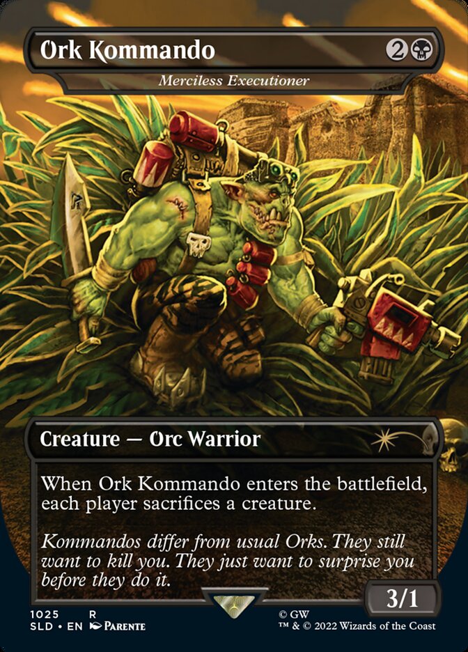 Ork Kommando - Merciless Executioner (Borderless) [Secret Lair Drop Series] | Clutch Gaming