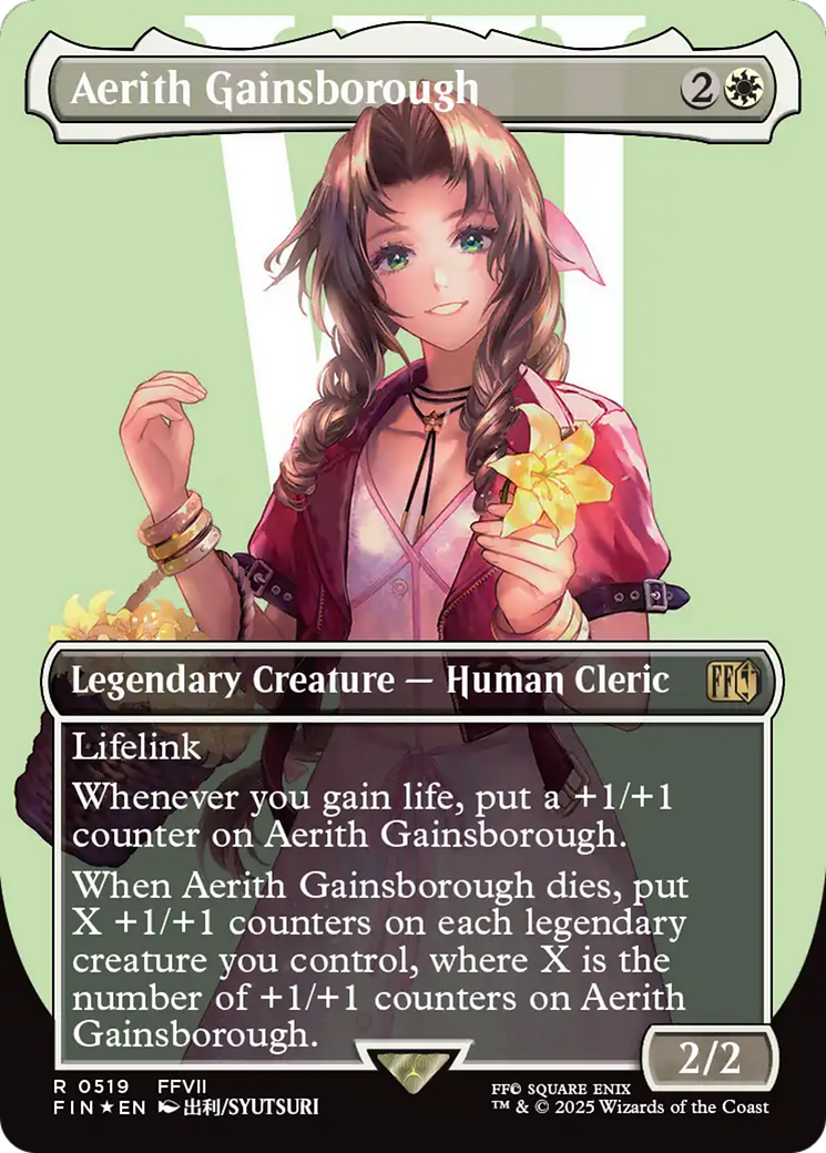 Aerith Gainsborough (Borderless) (Surge Foil) [FINAL FANTASY] | Clutch Gaming