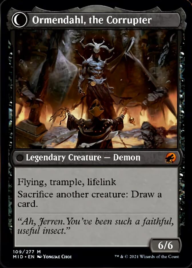 Jerren, Corrupted Bishop // Ormendahl, the Corrupted [Innistrad: Midnight Hunt] | Clutch Gaming