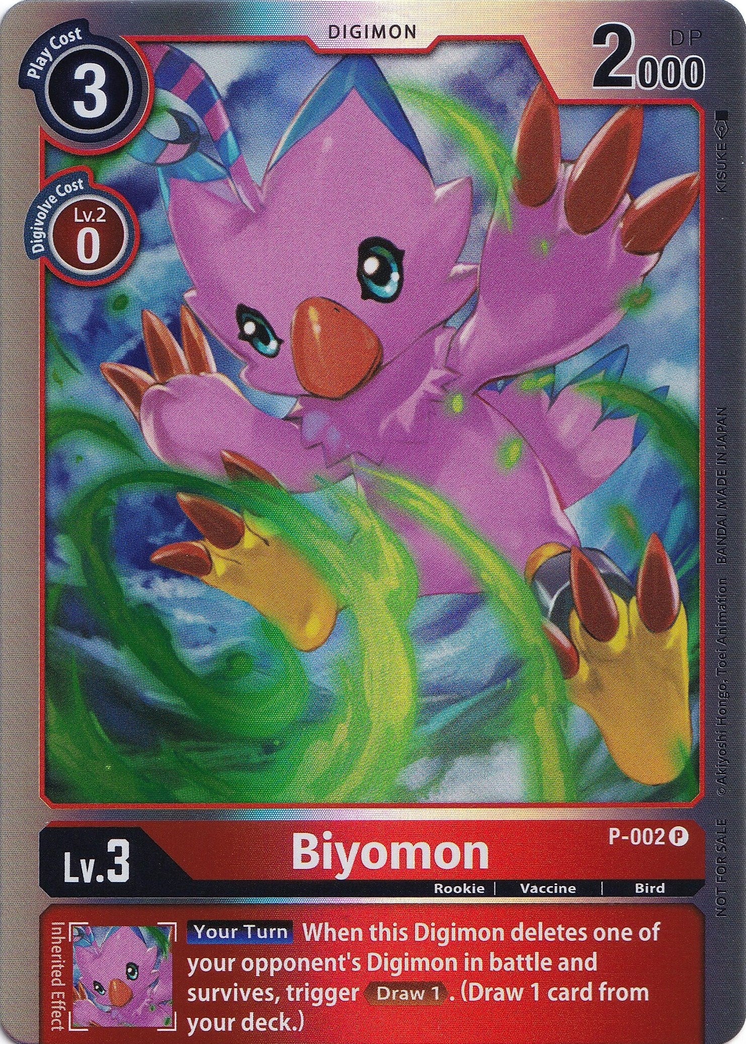 Biyomon [P-002] (Rainbow Foil) [Promotional Cards] | Clutch Gaming