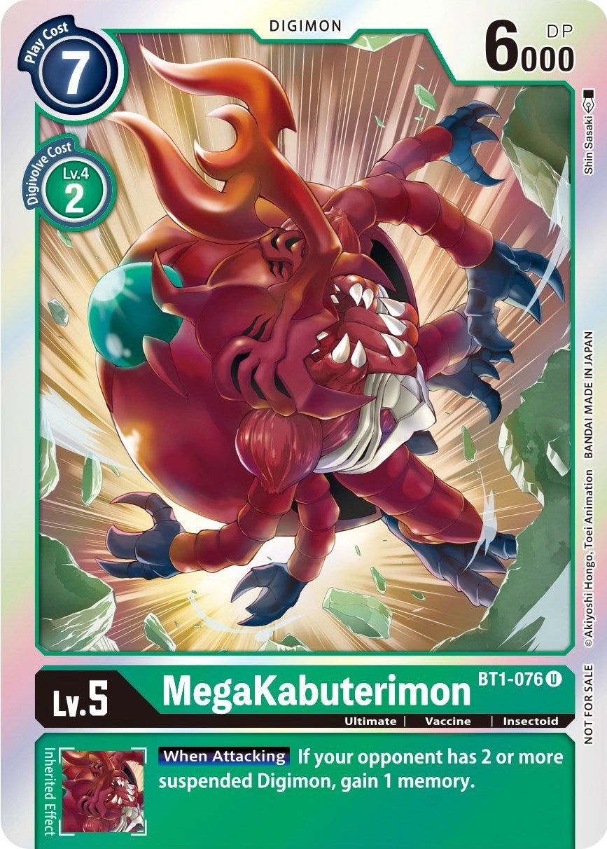 MegaKabuterimon [BT1-076] (Official Tournament Pack Vol. 6) [Release Special Booster Promos] | Clutch Gaming