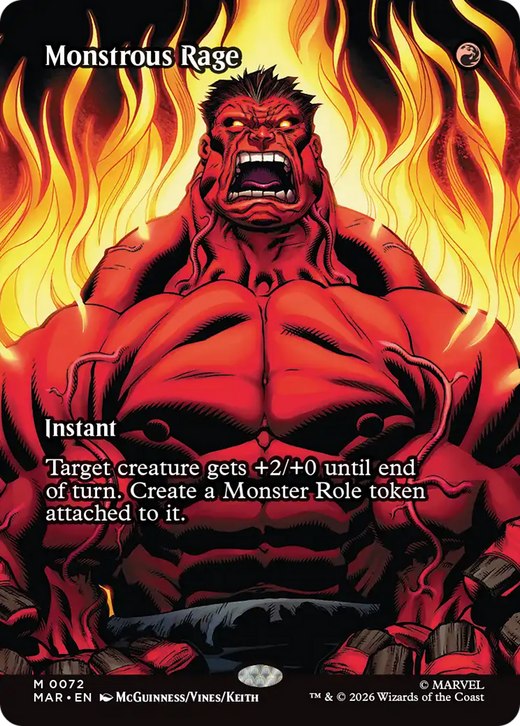 Monstrous Rage (Borderless) [Marvel Universe: Eternal-Legal] | Clutch Gaming
