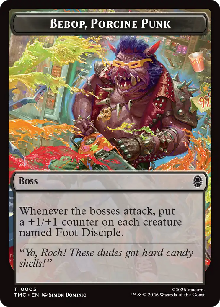 Bebop, Porcine Punk [Teenage Mutant Ninja Turtles Commander Tokens] | Clutch Gaming