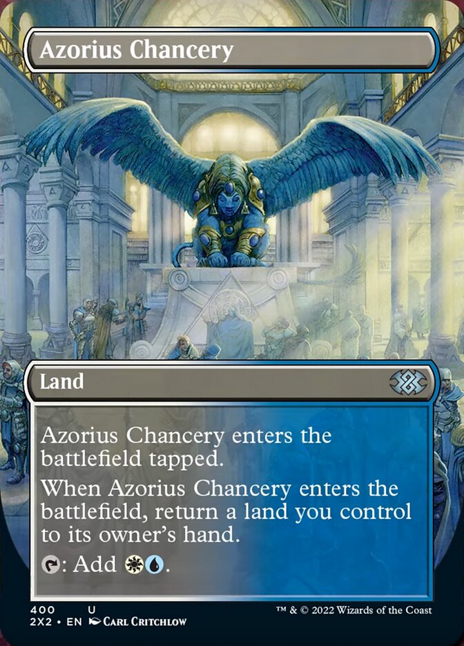 Azorius Chancery (Borderless Alternate Art) [Double Masters 2022] | Clutch Gaming