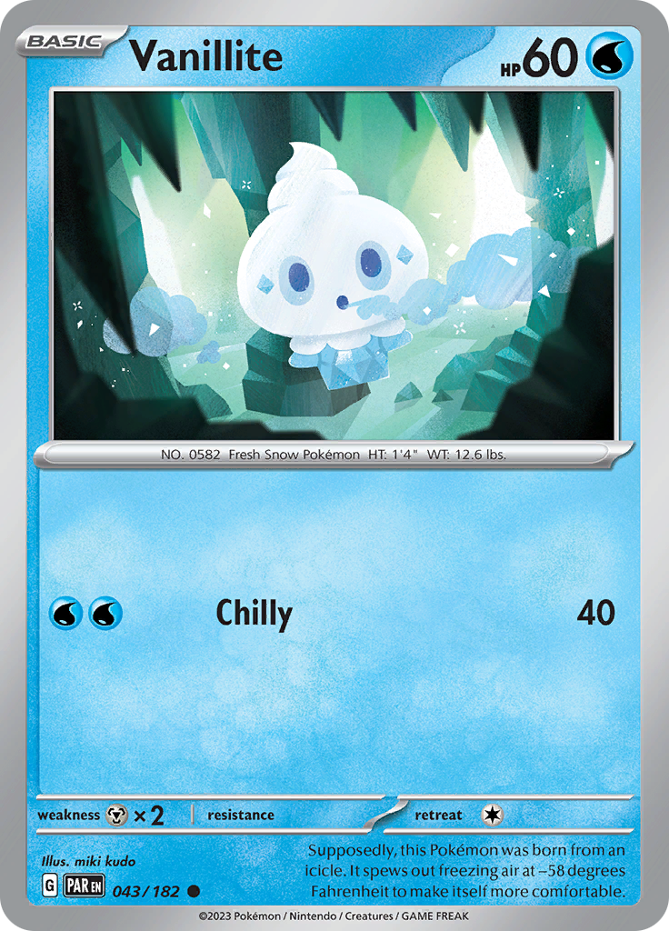 Vanillite (043/182) [Scarlet & Violet: Paradox Rift] | Clutch Gaming