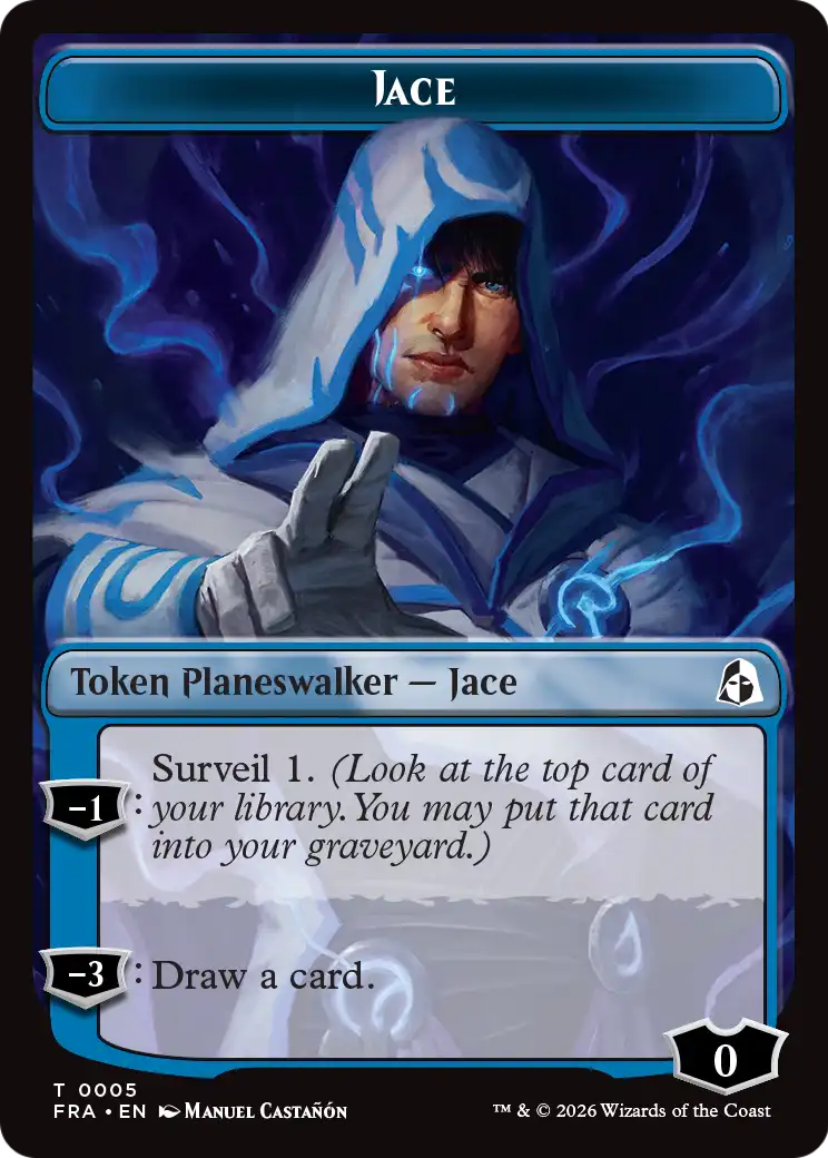 Cadet // Jace Double-Sided Token [Reality Fracture Tokens] | Clutch Gaming