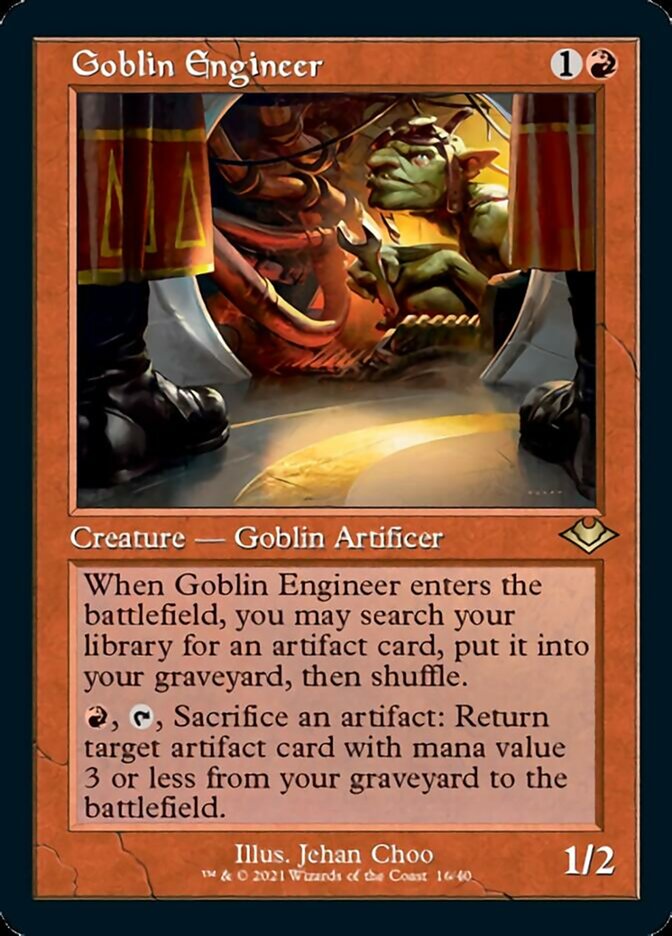 Goblin Engineer (Retro Foil Etched) [Modern Horizons] | Clutch Gaming