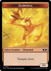 Elemental (2) // Teferi Akosa of Zhalfir Emblem Double-Sided Token [March of the Machine Tokens] | Clutch Gaming