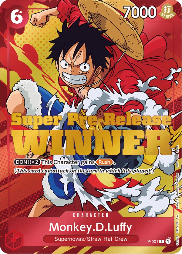 Monkey.D.Luffy (Super Pre-Release) [Winner] [One Piece Promotion Cards] | Clutch Gaming