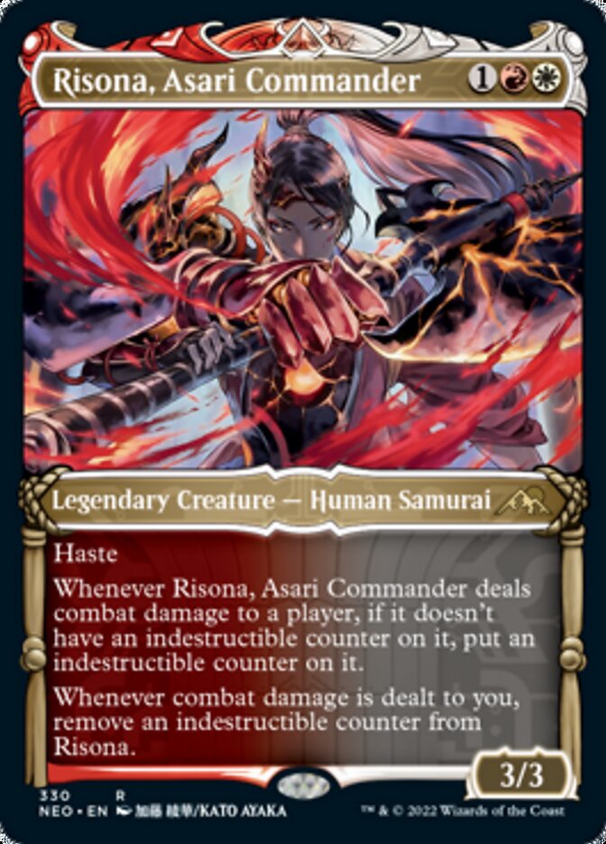 Risona, Asari Commander (Showcase Samurai) [Kamigawa: Neon Dynasty] | Clutch Gaming