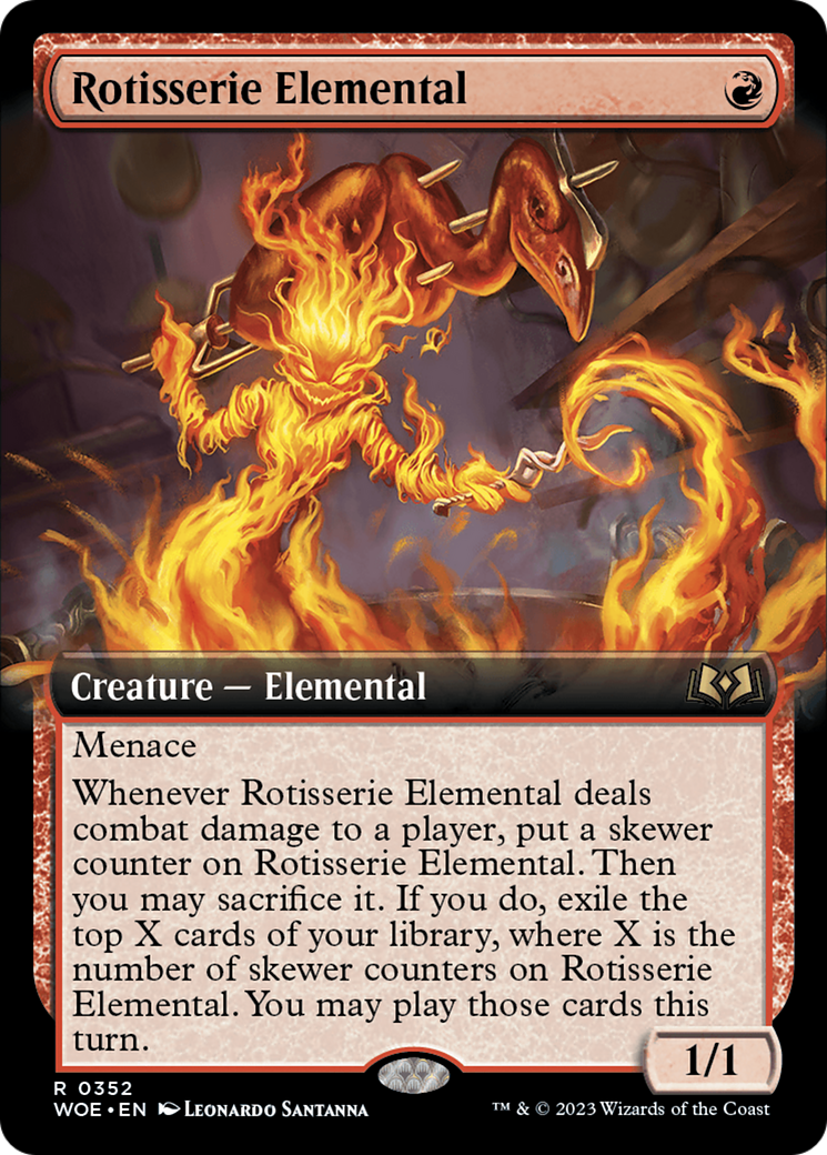 Rotisserie Elemental (Extended Art) [Wilds of Eldraine] | Clutch Gaming